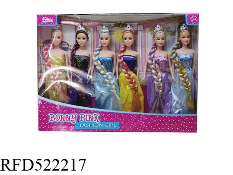 PRINCESS GINA SIX HAS LONG BRAIDS