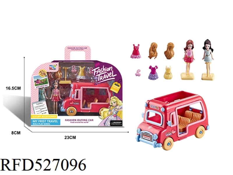 CHANGE INTO A BARBIE TOUR BUS