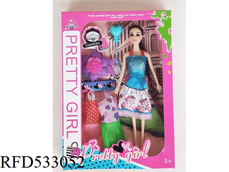 NINE JOINT LONG DEBATE PRINCESS WITH HAIR CLIP