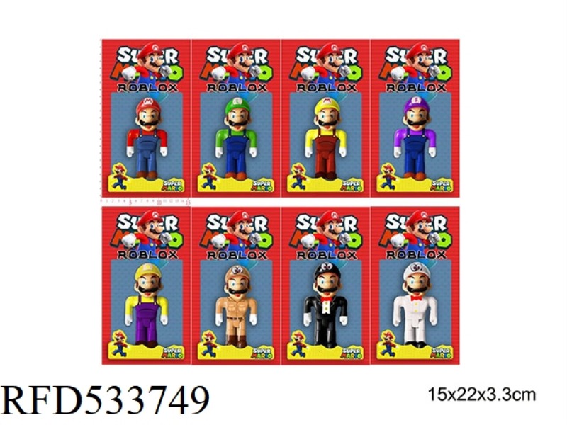 8-9CM VIRTUAL WORLD MARIO ACTION FIGURES SINGLE ONLY 8 MIXED