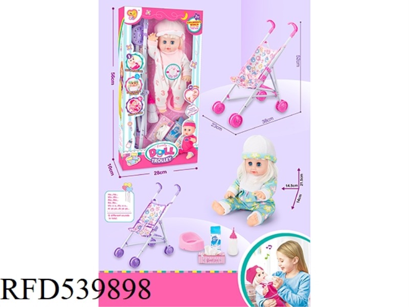 PLASTIC CART, CLOTHES 2 COLOR MIX, BATTERY: 3*AG13 (INCLUDING ELECTRICITY)
