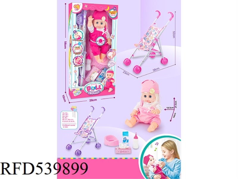 PLASTIC CART, CLOTHES 2 COLOR MIX, BATTERY: 3*AG13 (INCLUDING ELECTRICITY)