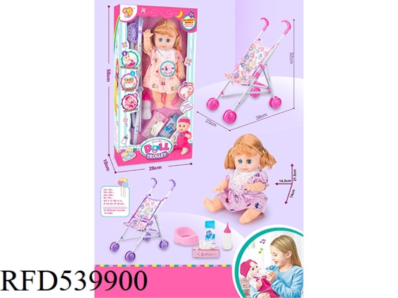 PLASTIC CART, CLOTHES 2 COLOR MIX, BATTERY: 3*AG13 (INCLUDING ELECTRICITY)