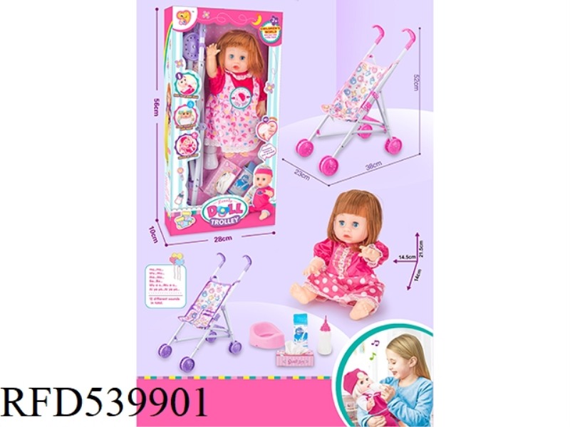 PLASTIC CART, CLOTHES 2 COLOR MIX, BATTERY: 3*AG13 (INCLUDING ELECTRICITY)
