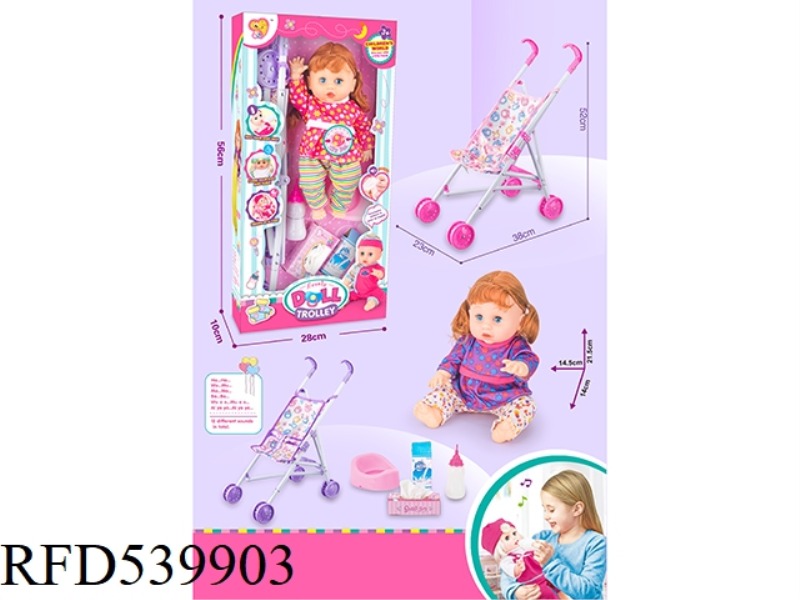 PLASTIC CART, CLOTHES 2 COLOR MIX, BATTERY: 3*AG13 (INCLUDING ELECTRICITY)