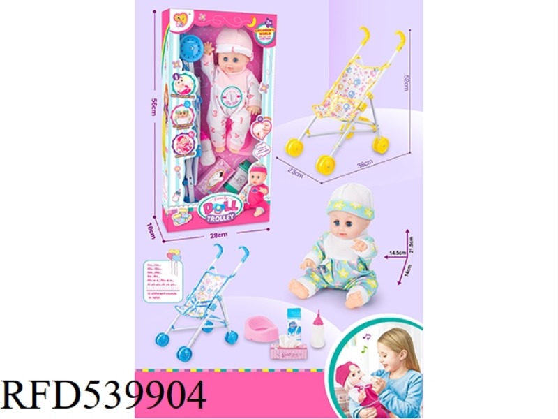 PLASTIC CART, CLOTHES 2 COLOR MIX, BATTERY: 3*AG13 (INCLUDING ELECTRICITY)