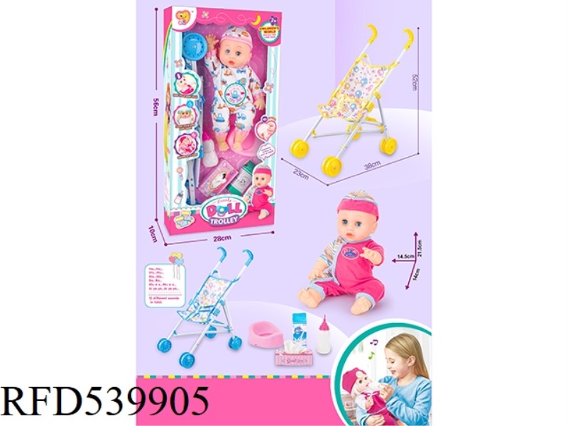 PLASTIC CART, CLOTHES 2 COLOR MIX, BATTERY: 3*AG13 (INCLUDING ELECTRICITY)