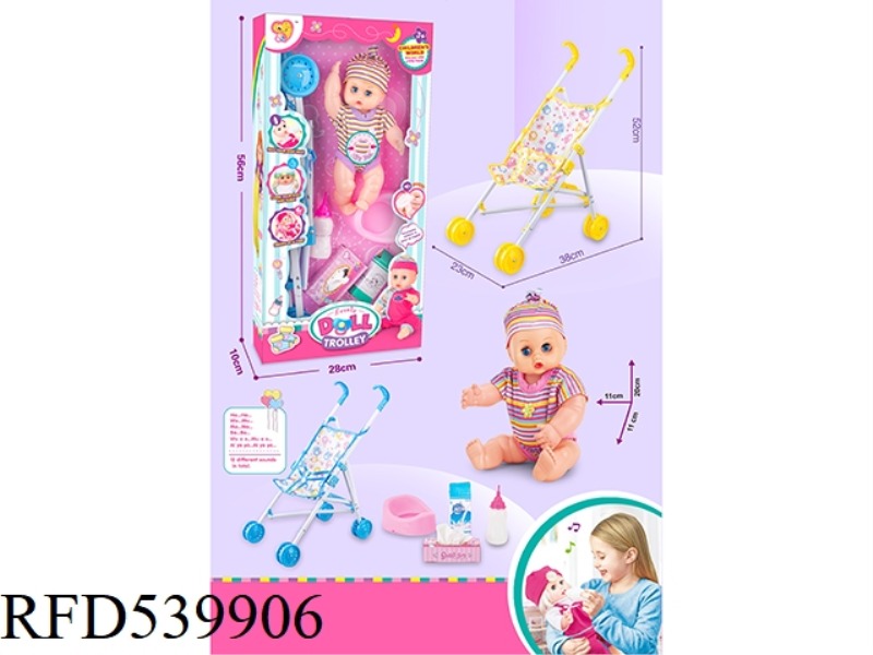 PLASTIC CART, CLOTHES 2 COLOR MIX, BATTERY: 3*AG13 (INCLUDING ELECTRICITY)