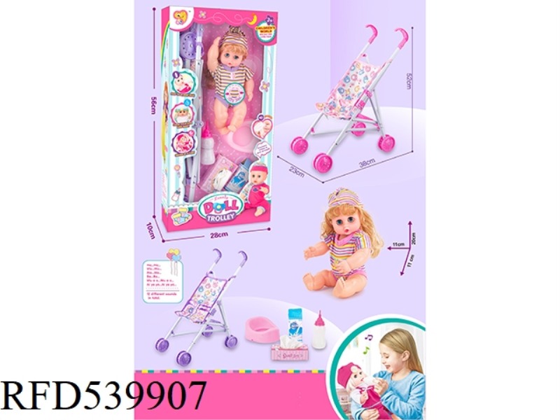 PLASTIC CART, CLOTHES 2 COLOR MIX, BATTERY: 3*AG13 (INCLUDING ELECTRICITY)