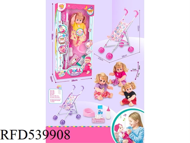 PLASTIC CART, CLOTHES 4 COLORS MIXED, BATTERY: 3*AG13 (INCLUDING ELECTRICITY)