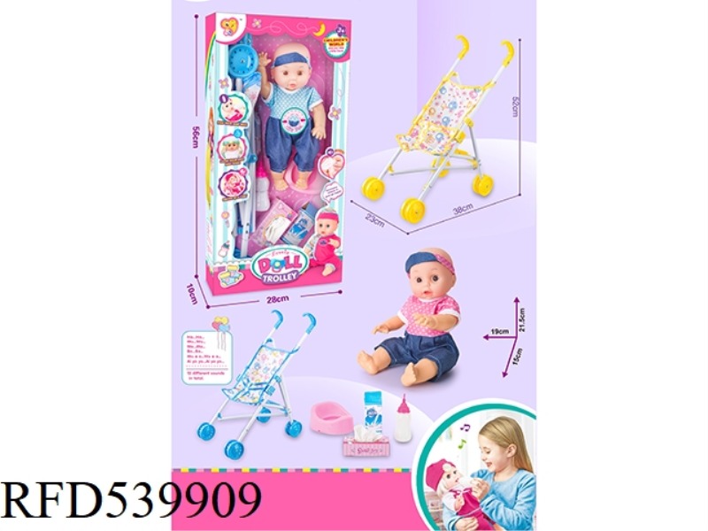 PLASTIC CART, CLOTHES 2 COLOR MIX, BATTERY: 3*AG13 (INCLUDING ELECTRICITY)
