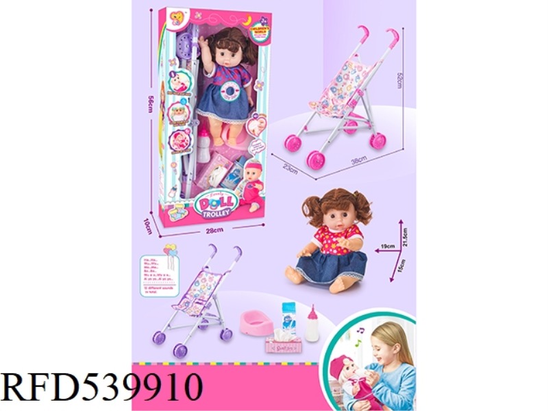 PLASTIC CART, CLOTHES 2 COLOR MIX, BATTERY: 3*AG13 (INCLUDING ELECTRICITY)