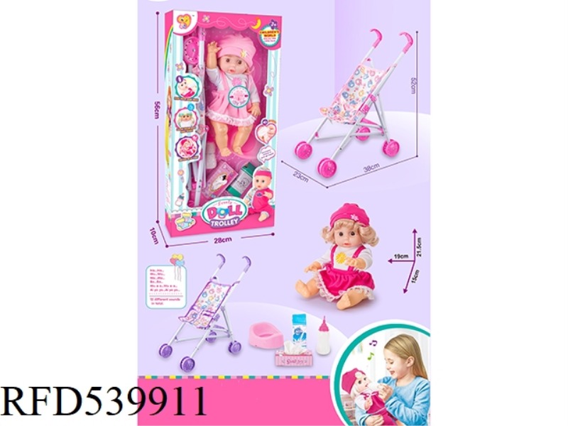 PLASTIC CART, CLOTHES 2 COLOR MIX, BATTERY: 3*AG13 (INCLUDING ELECTRICITY)
