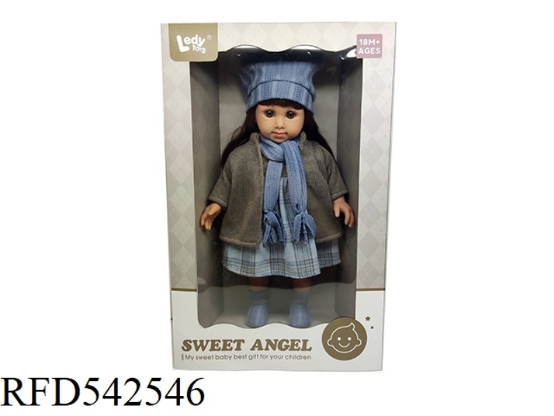 14-INCH COTTON SET FOR GIRLS WITH STRAIGHT FEET