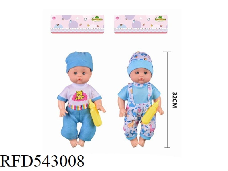 14 INCH BLOW BOTTLE, FIXED EYE WATER BOY DOLL. WITH SUCTION BOTTLE. WITH 6 SOUND IC. TWO MIXED
