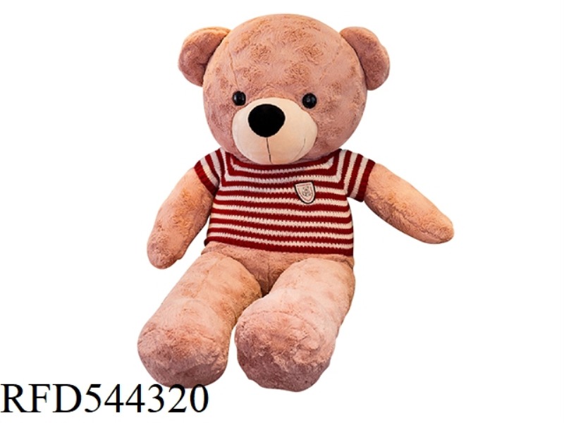 70CM RED SWEATER DARK BROWN TEDDY BEAR DOLL