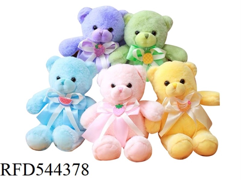 30CM RIBBON BEAR DOLL