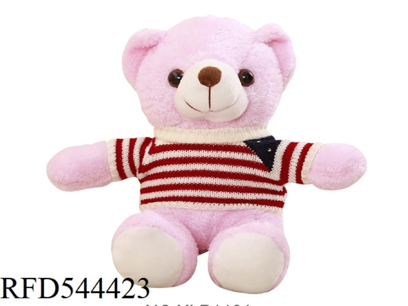 35CM PINK SWEATER TEDDY BEAR DOLL
