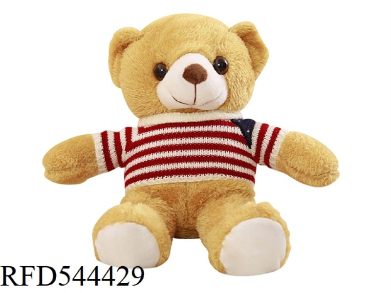 35CM LIGHT BROWN SWEATER TEDDY BEAR DOLL