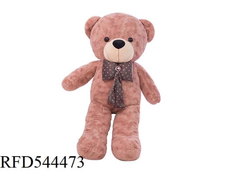 70CM DEEP BROWN TEDDY BEAR DOLL WITH BOW TIE