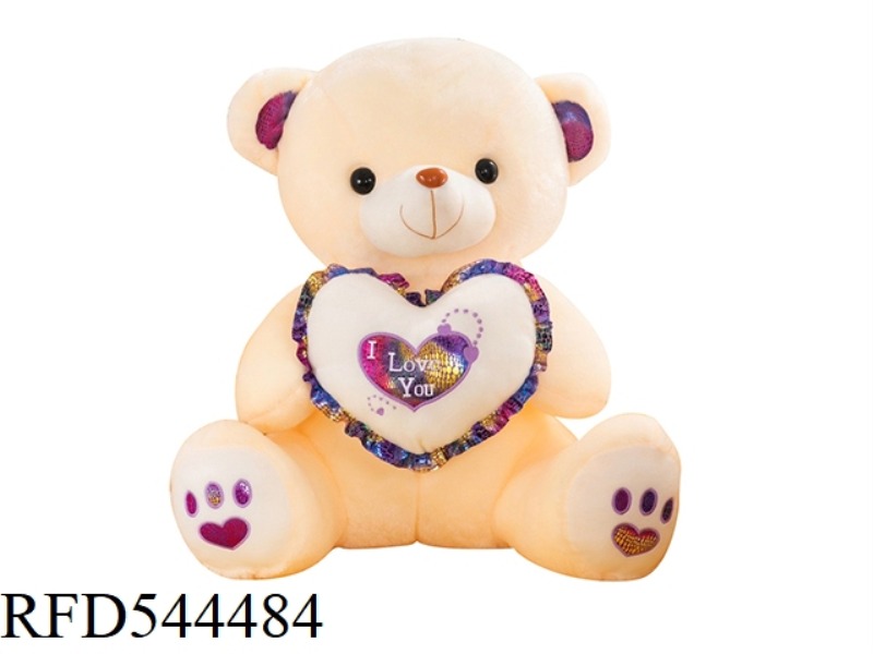 30CM BEIGE WHITE CUDDLE TEDDY BEAR DOLL