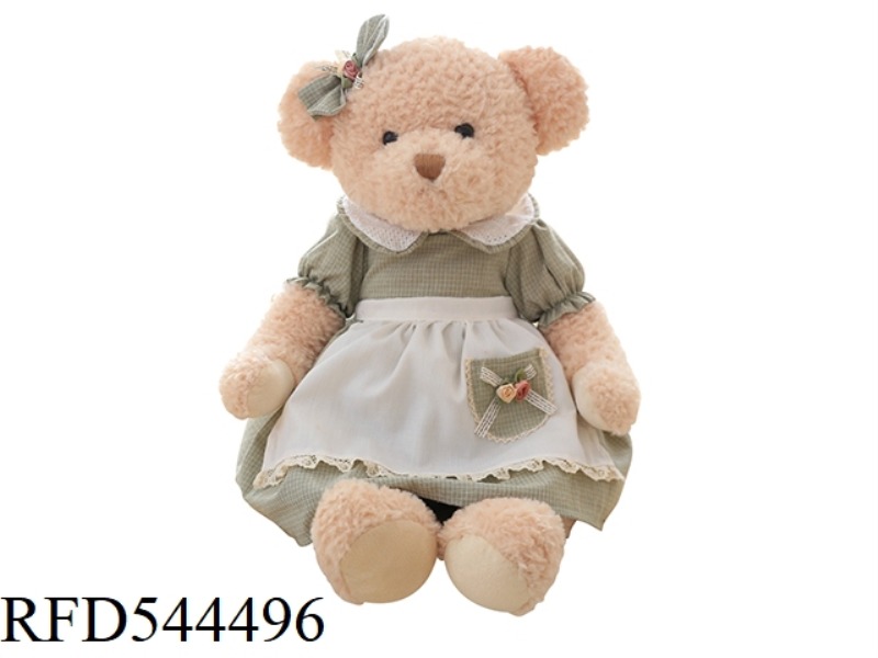 65CM GREEN SKIRT BEAR DOLL