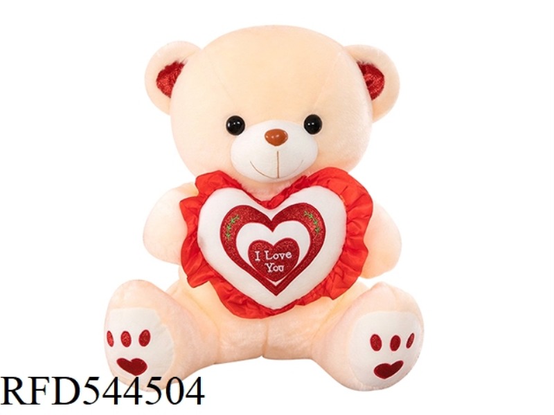 30CM BEIGE WHITE CUDDLE TEDDY BEAR DOLL