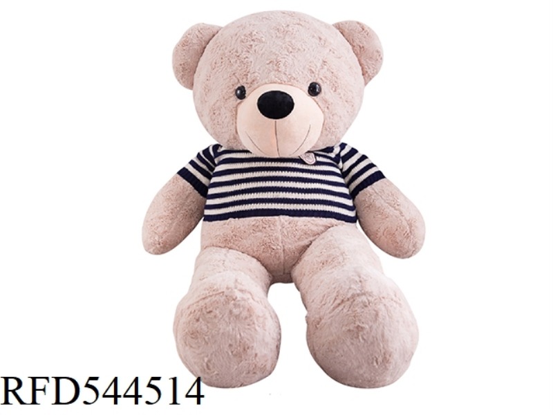 94CM BLACK SWEATER LIGHT BROWN TEDDY BEAR DOLL