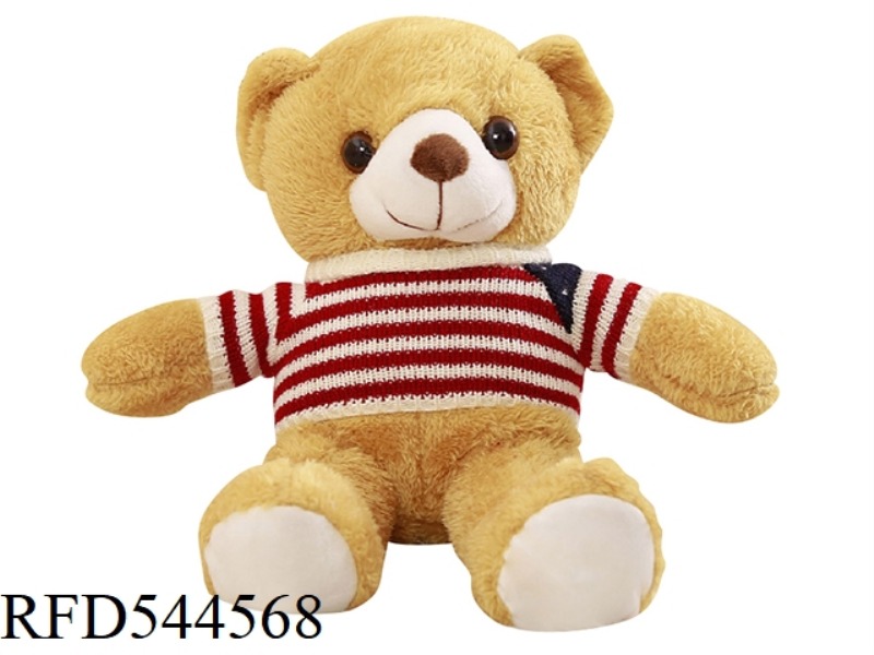 30CM LIGHT BROWN SWEATER TEDDY BEAR DOLL