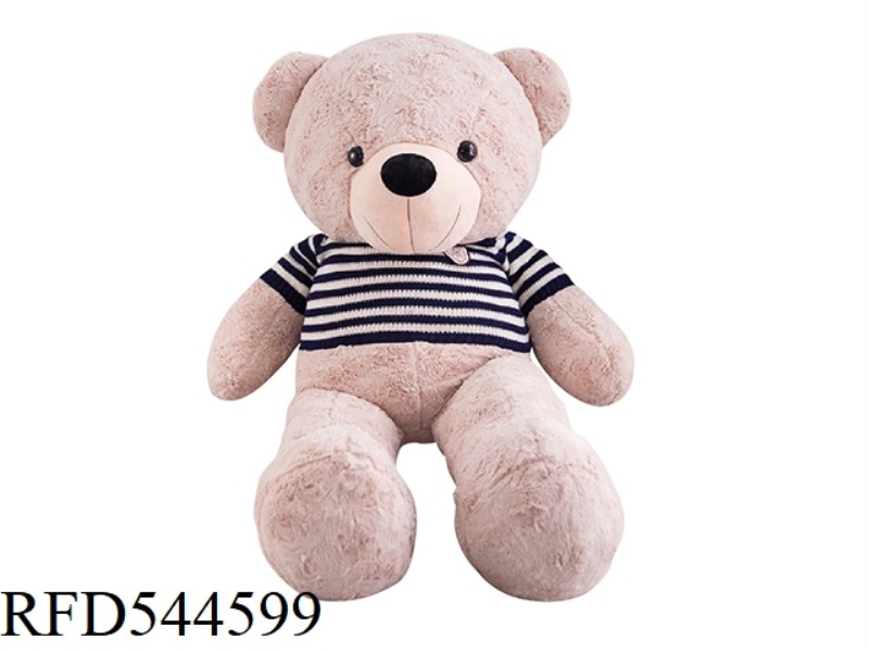 70CM BLACK SWEATER LIGHT BROWN TEDDY BEAR DOLL