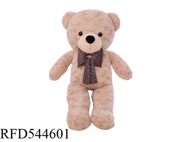 94CM BOW TIE LIGHT BROWN TEDDY BEAR DOLL
