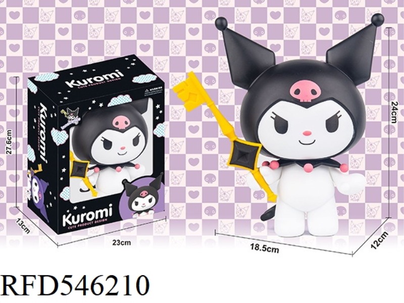 KUROMI BLACK + PURPLE WITH KEY (24CM)