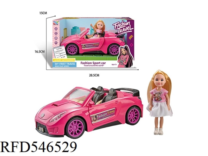 SPORTS CAR WITH 5.5-INCH SOLID BARBIE SET (ELECTRIC INCLUDED)