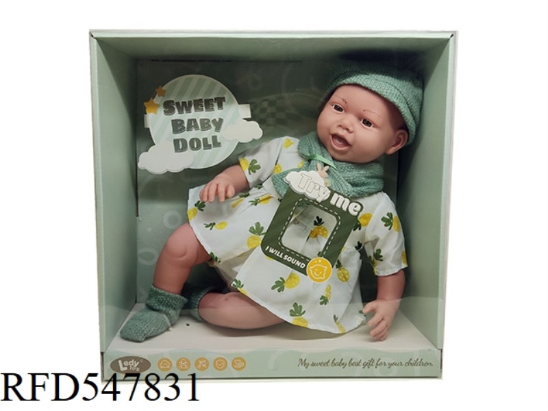 16 INCH PADDED COTTON HANDS PRESS THE CHEST TO MAKE 12 SOUND COTTON BODY DOLL, HANDS AND FEET CAN RO