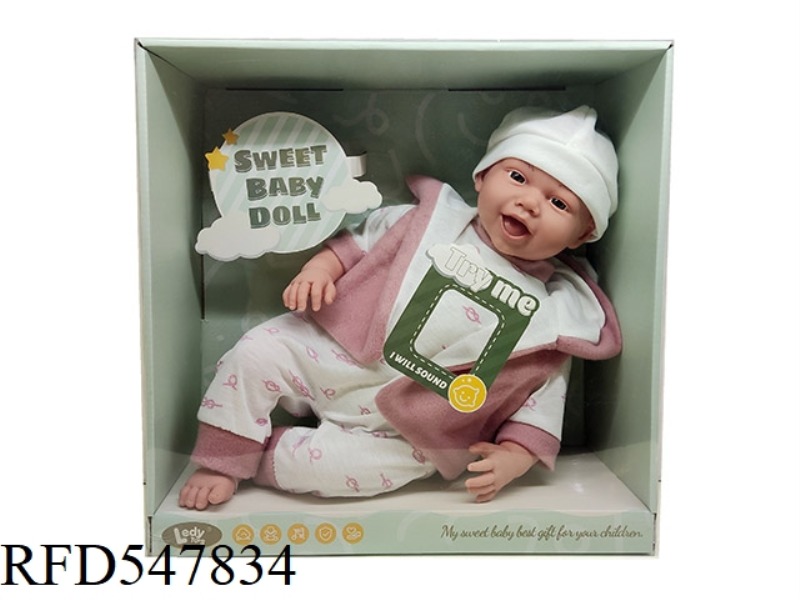 16 INCH PADDED COTTON HANDS PRESS THE CHEST TO MAKE 12 SOUND COTTON BODY DOLL, HANDS AND FEET CAN RO