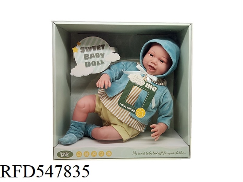 16 INCH PADDED COTTON HANDS PRESS THE CHEST TO MAKE 12 SOUND COTTON BODY DOLL, HANDS AND FEET CAN RO