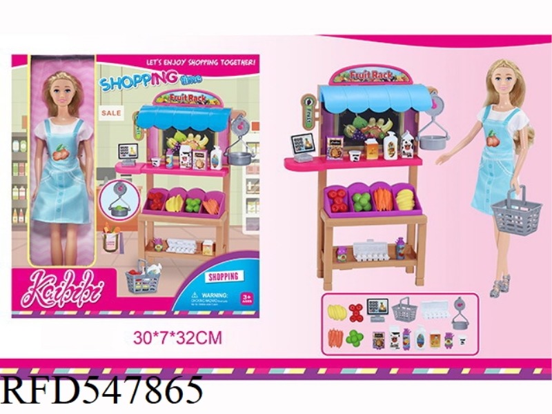 11-INCH KABIBI DOLL SHOPPING SET WITH HALF WINDOW BOX