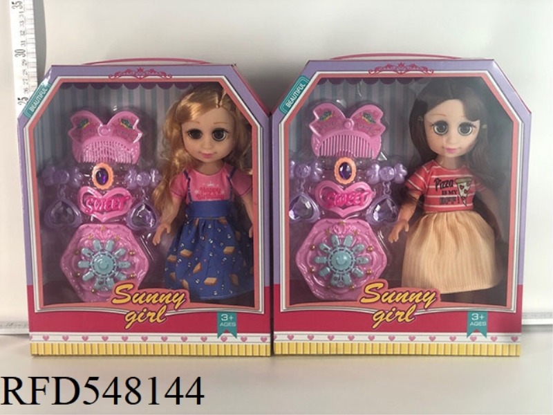 10 INCH WINKING FASHION MUSIC BARBIE FAT CHILD DOLL SET GIFT ACCESSORIES JEWELRY BOX