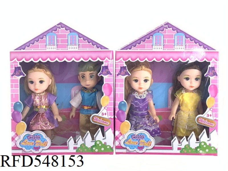 6 INCH NEW FASHION BARBIE FAT CHILD DOLL COUPLE DOUBLE SET HOUSE BOX