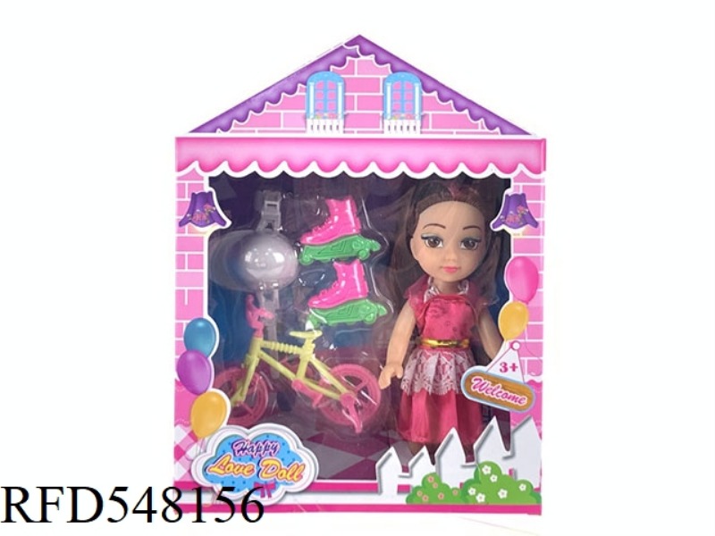 THE NEW 6-INCH FASHION BARBIE FAT BOY DOLL COMES WITH A BICYCLE 4-PIECE HOUSE BOX SET