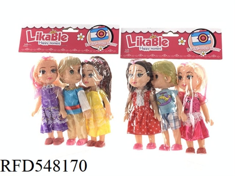 6-INCH BARBIE FAT BABY DOLL PRINCESS SISTERS 3-PIECE