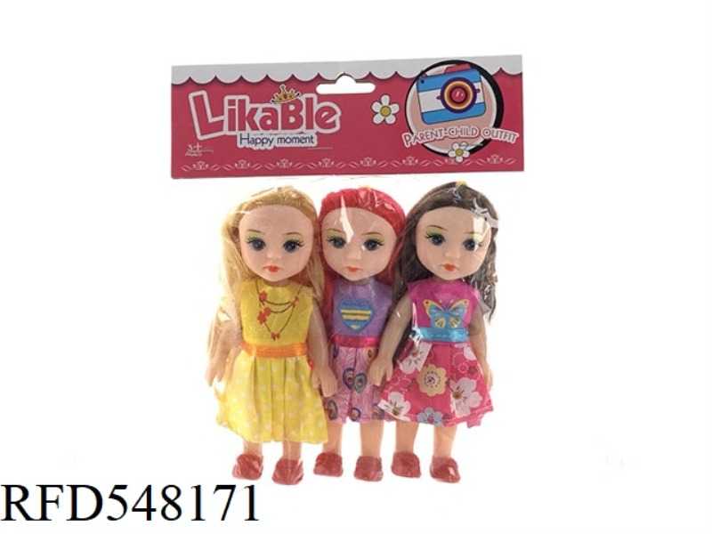 6-INCH BARBIE FAT BABY DOLL PRINCESS SISTERS 3-PIECE