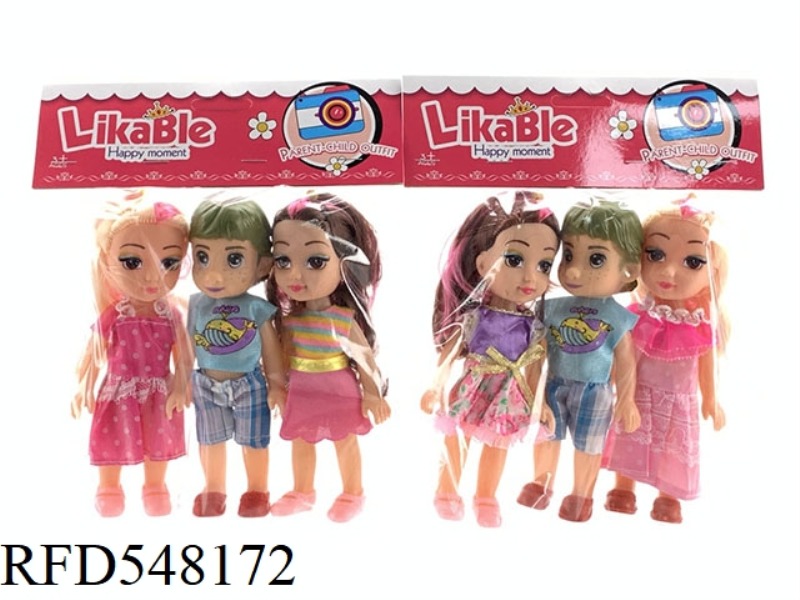 6-INCH BARBIE FAT BABY DOLL PRINCESS SISTERS 3-PIECE