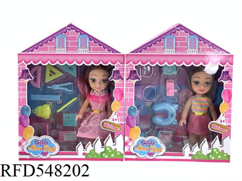 6-INCH FASHION BARBIE FAT BOY DOLL WITH LEARNING EXPERIMENT SET AND TRAVEL KIT