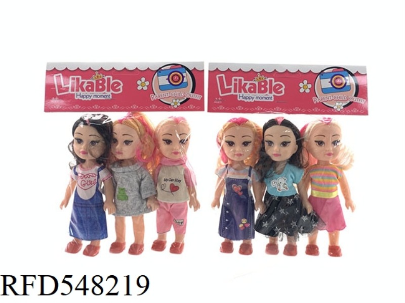 6-INCH BARBIE FAT BABY DOLL PRINCESS SISTERS 3-PIECE