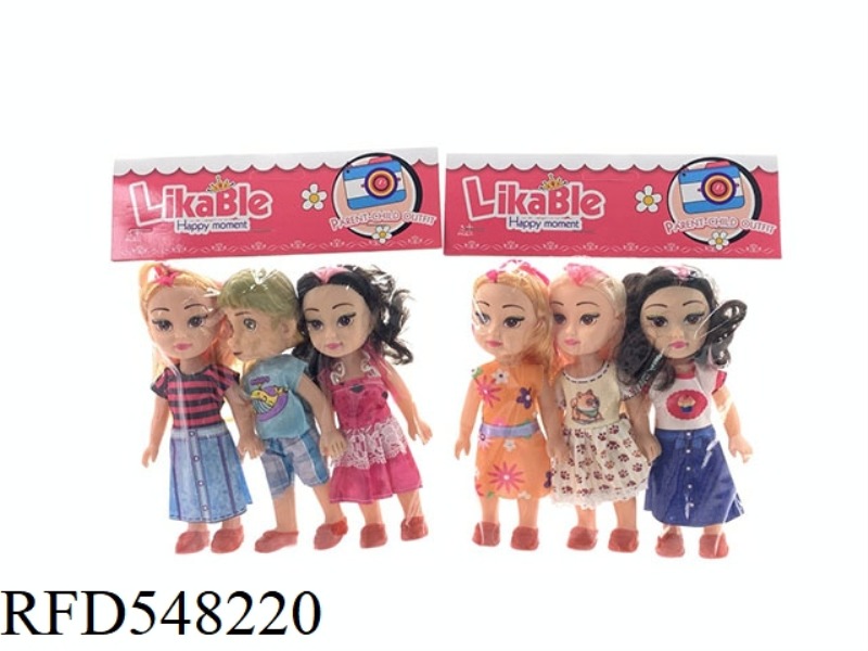 6-INCH BARBIE FAT BABY DOLL PRINCESS SISTERS 3-PIECE