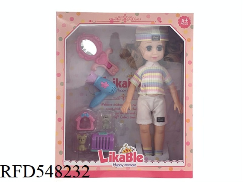 14-INCH WINKING FASHION MUSIC DOLL SET