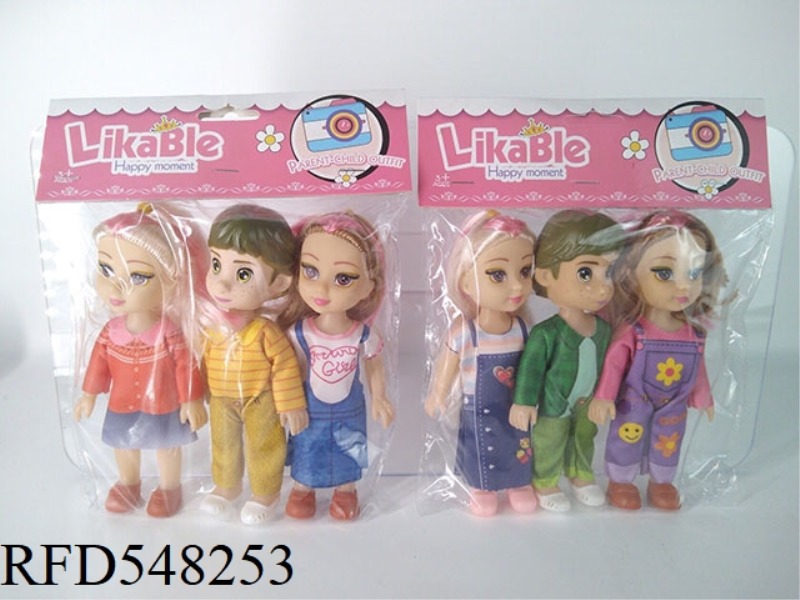 6-INCH BARBIE FAT BABY DOLL PRINCESS SISTERS 3-PIECE