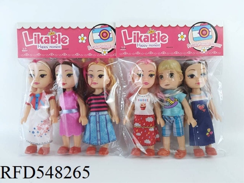 6-INCH BARBIE FAT BABY DOLL PRINCESS SISTERS 3-PIECE