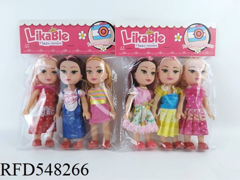 6-INCH BARBIE FAT BABY DOLL PRINCESS SISTERS 3-PIECE